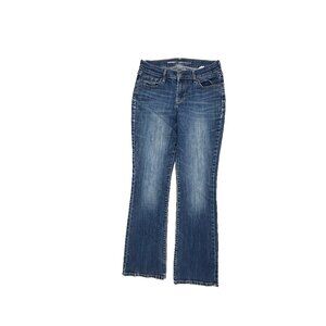 Old Navy Curvy Mid Rise Bootcut Women's size 4P Dark Wash Blue Denim Jeans
